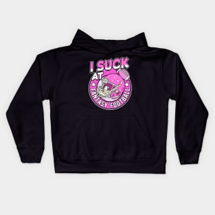 I Suck At Fantasy Football Loser Outfit Funny Gift Kids Hoodie